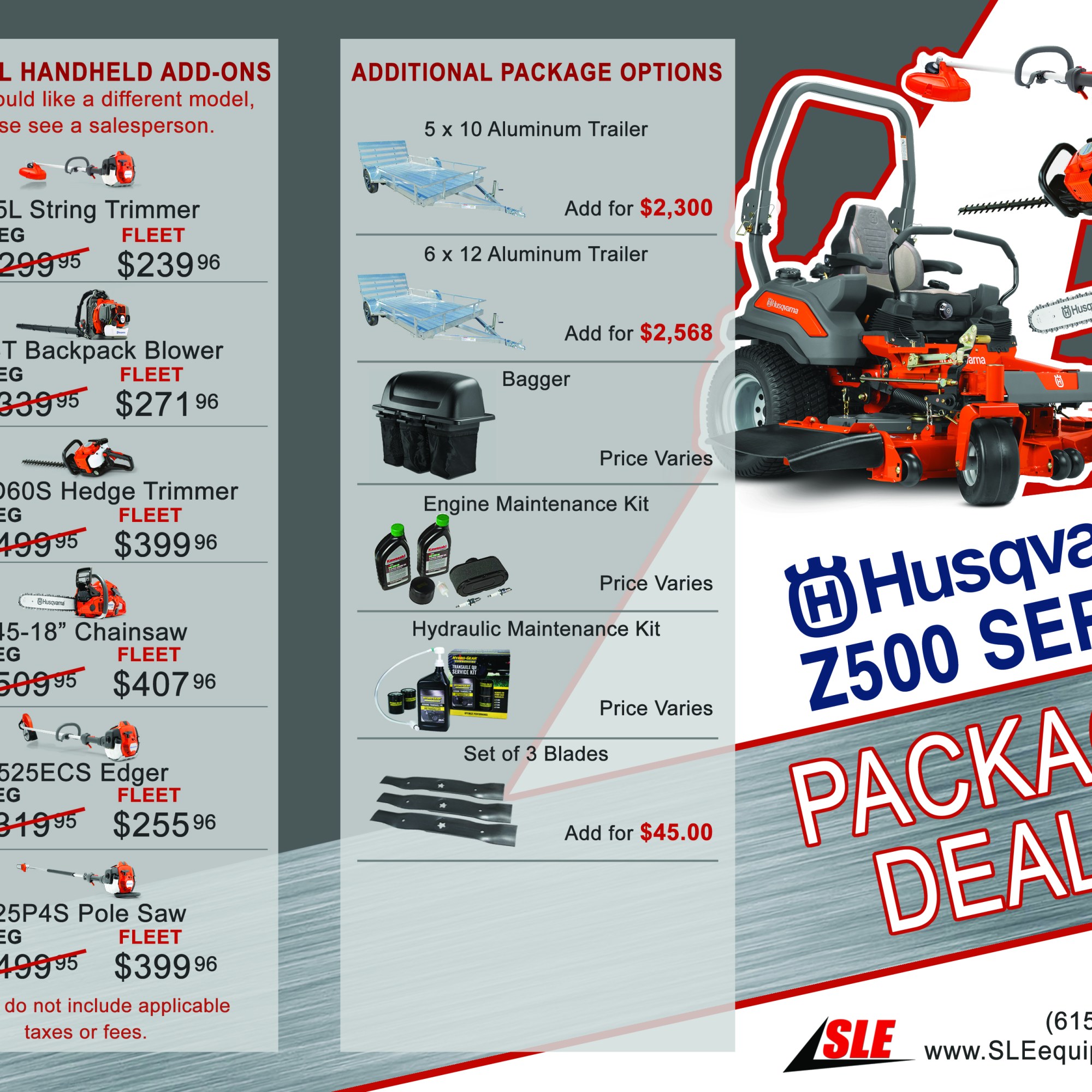 Husqvarna Package Deal Options - Outside