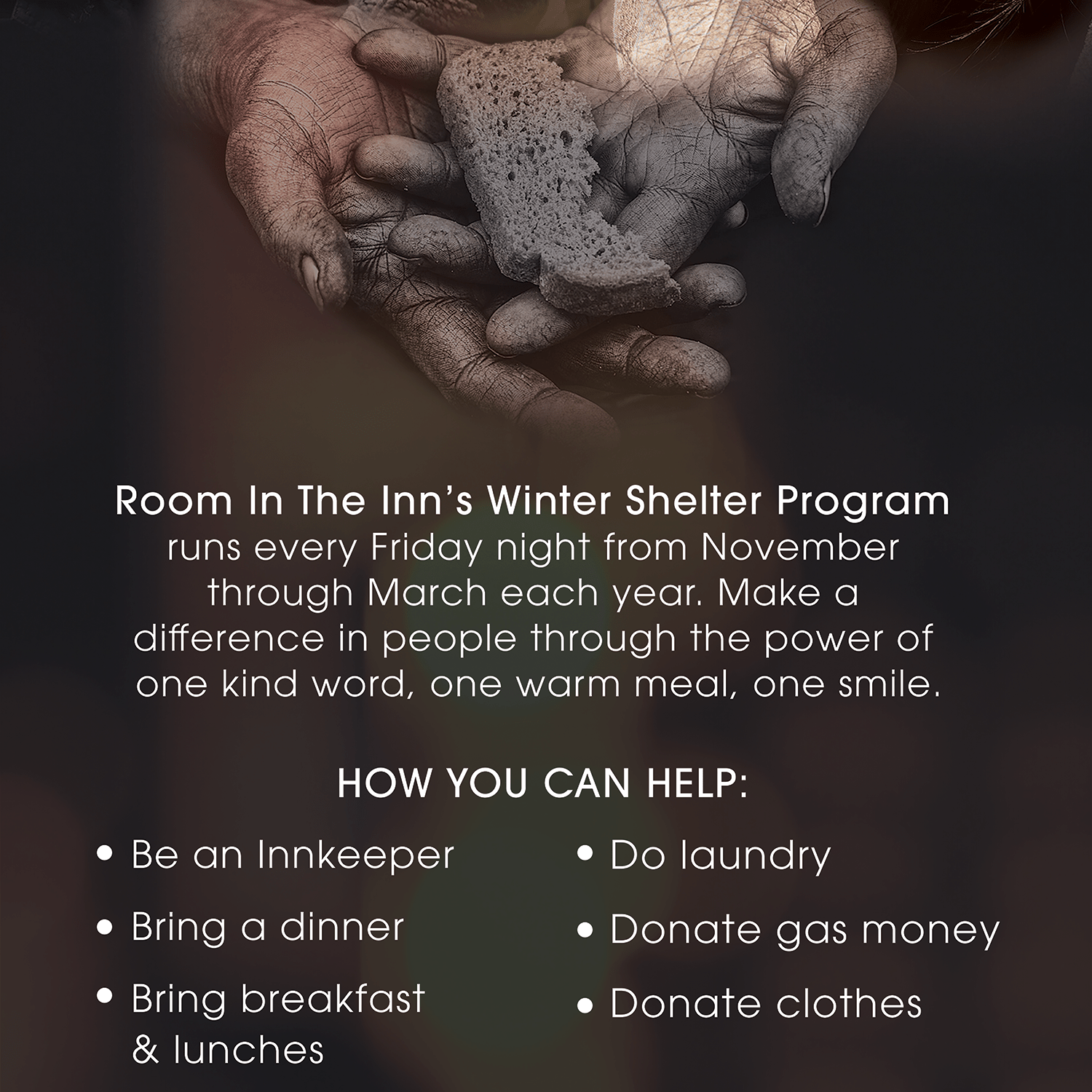 Room in the Inn Winter Shelter Banner Stand